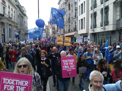 Photo by Stuart Spicer Plymouth Lib Dems on the march, 19/10/2019