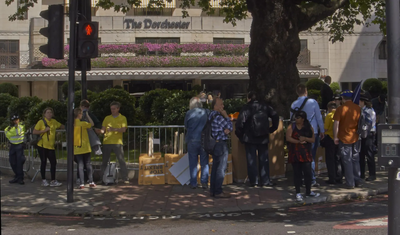 Image courtesy of Keith Selmes Lib Dems gather at the Dorchester, sunny day