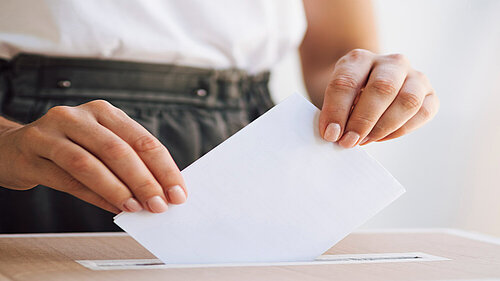 A cross on ballot 