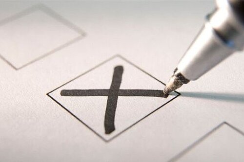 A cross on ballot