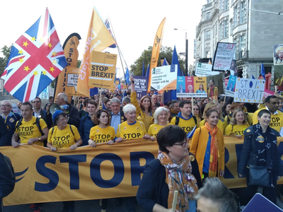 Photo by Stuart Spicer Lib Dems at the start 19th March 2019