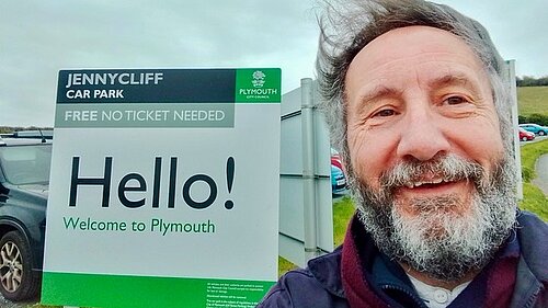 Steve Guy at Jennycliff 